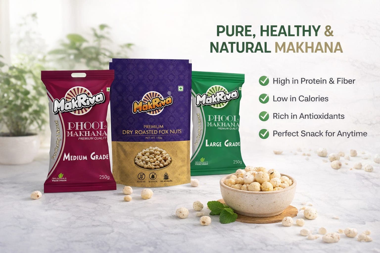 Pure, Healthy & Natural Makhana